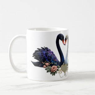 Mug Eternal Bond, Black and White Swans in Love.