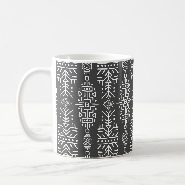 Mug Ethnic Boho Chic : Une conception tribale transpar (Gauche)