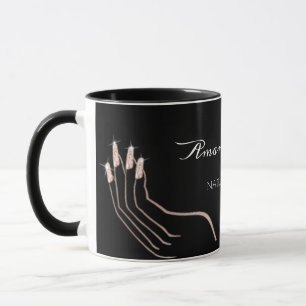 Mug Étincelle blanche de noir de pédicurie de manucu