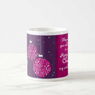 Mug Étincelle de Noël rose/mauve
