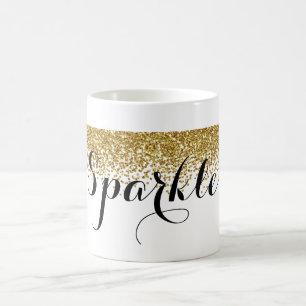 Mug Étincelle de parties scintillantes de Faux d'or