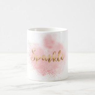 Mug Étincelle fascinante d'or de confettis étincelants