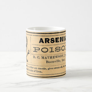 Mug Étiquette arsenical vintage de poison