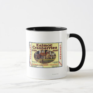 Mug Étiquette de marque de canneberges d'Eatmor de