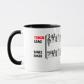 Mug Étiquette de tenor "que je chante avec l'ev'ry "