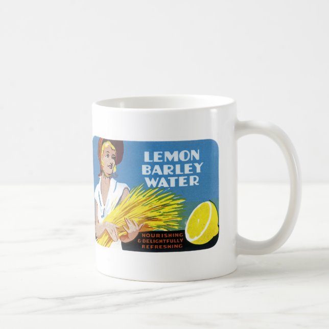 Mug Étiquette Eau d'Orge Citron (Droite)