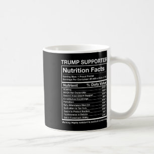Mug Étiquette nutritionnelle drôle mégasupporter de Tr