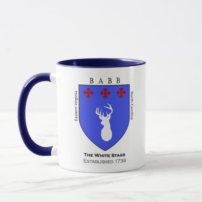 Mug Étiquettes blanches de l'E. Virginie/Caroline du N (Gauche)
