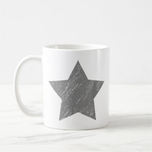 Mug Étoile en détresse grise étoile vintage