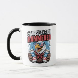 Mug Étoile martelée amusante aigle patriotique