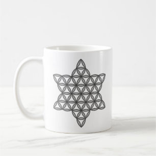 Mug Étoile Sacrée - Étoile de Vie, 02/3D/Noir.