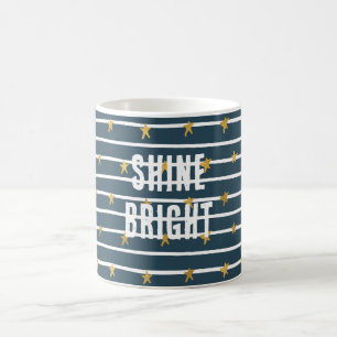 Mug Etoiles Bleues Bleues Or