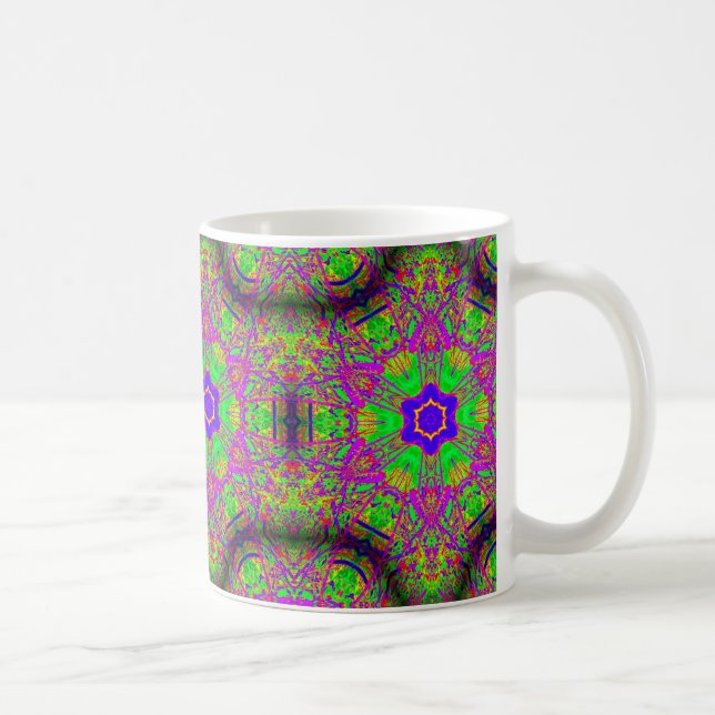 Mug étoiles bleues super à six points (Droite)