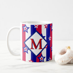 Mug Étoiles et rayures patriotiques fantaisistes avec