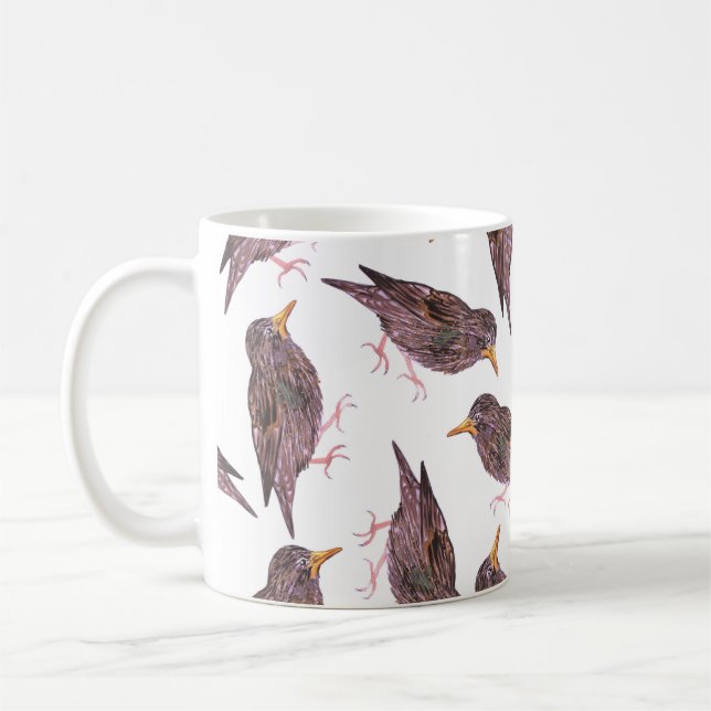 Mug Étourneau commun ou oiseaux européens d'étourneau (Gauche)