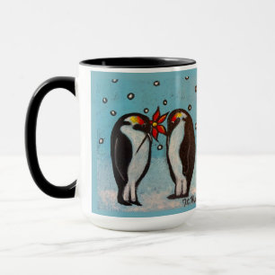 Mug Être comme Penguin Amour Whimsical Art