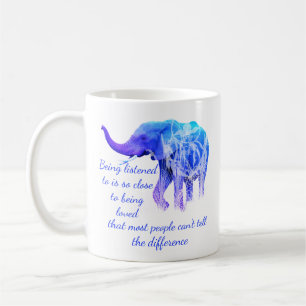 Mug Être écouté comme amour éléphant animal