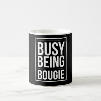 Mug Être occupé noir de bougie