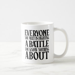 Mug Être Positif Comme Tout Le Monde Combat Une Batail