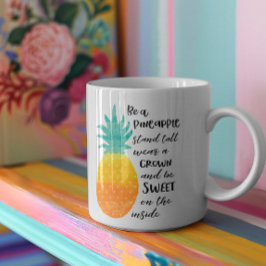 Mug Être un ananas Inspirationnel Aquarelle Typographi