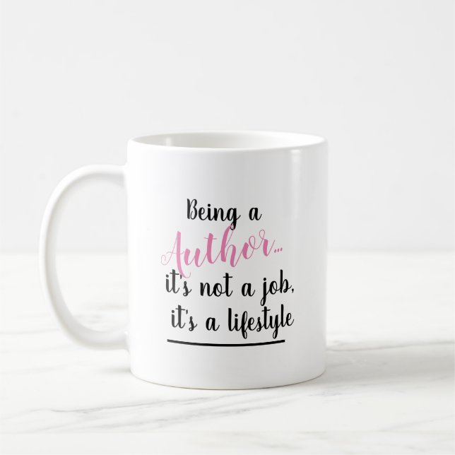 Mug Être un auteur C'est un travail Lifestyle Texte ro (Gauche)