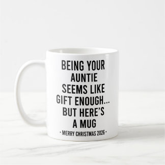 Mug Être votre tata est un cadeau suffisant Joyeux Noë