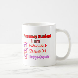 Mug Étudiant de pharmacie "soumis à une contrainte,"