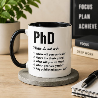 Mug Étudiant en doctorat drôle
