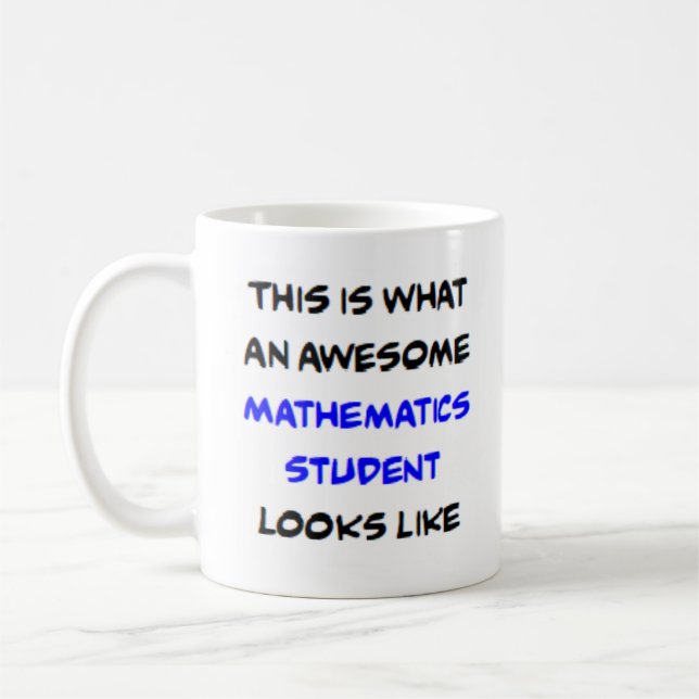 Mug étudiant en mathématiques, génial (Gauche)