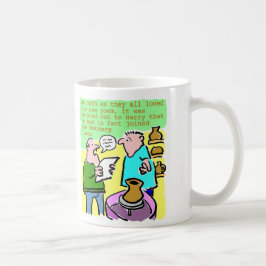 Mug Étudiant mûr lit un poème dans la classe de poteri