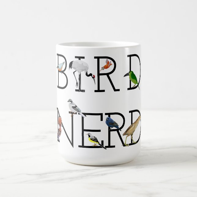 Mug Évaluation Nerd des oiseaux Trois (Centre)