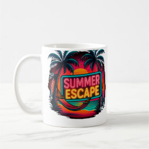 Mug Évasion estivale sans fin - Aventure Sunset Rétro