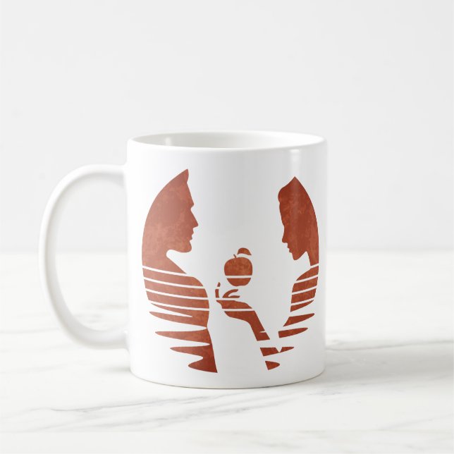 Mug Eve Met Une Pomme À Adam, Grunge Version 3/3 (Gauche)