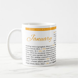 Mug Événements marquants de l'histoire des AA - Janvie