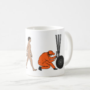 Mug Évolution de l'ingénieur d'avion Mécanicien drôle