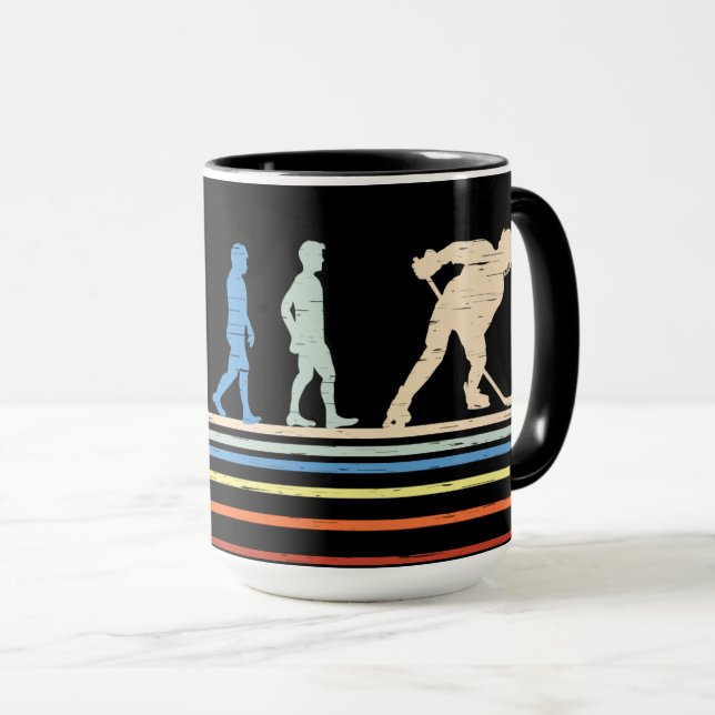 Mug Évolution du bouton de hockey (Devant droit)