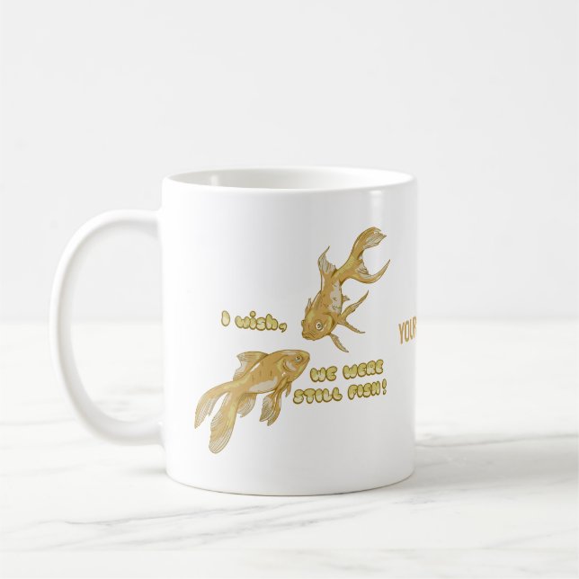 Mug Évolution du poisson drôle de poisson rouge (Gauche)