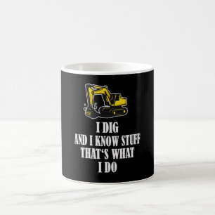 Mug Excavateur de travailleurs de la construction amus