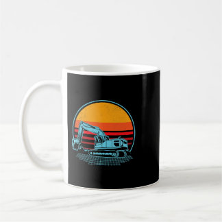 Mug Excavateur Ex Retro Sunset dessin graphique esthét