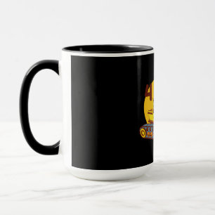 Mug Excavatrice jaune - Cadeau pour 4ème anniversaire