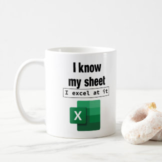 Mug Excel Je Connais Mon Feuille Feuille Feuille Feuil