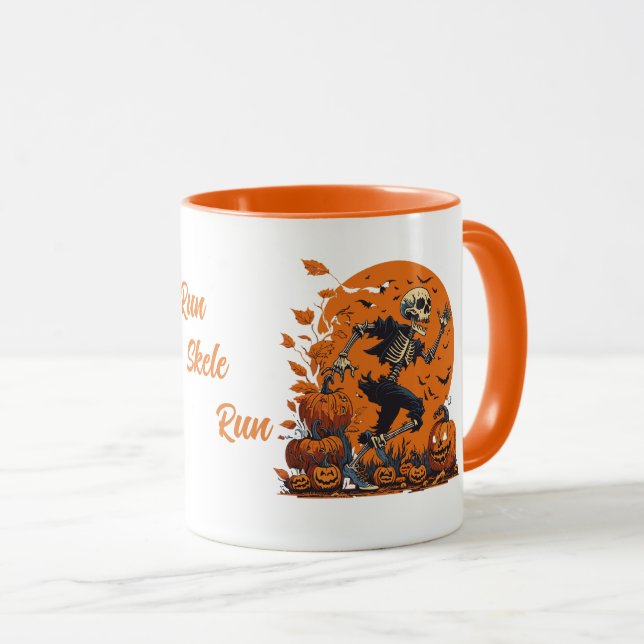 Mug Exécuter Skele Run Funny Halloween (Devant droit)