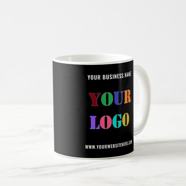 Mug Exemple de logo de l'entreprise personnalisée et d (Devant droit)
