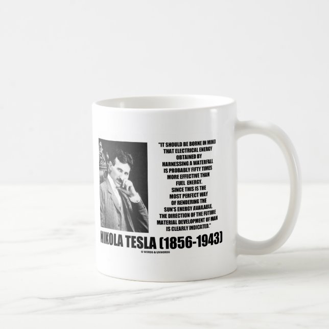 Mug Exploitation de la citation de Tesla de l'énergie (Droite)