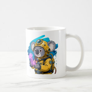 Mug Explorateur de dessin animé mignon Koala plongeur