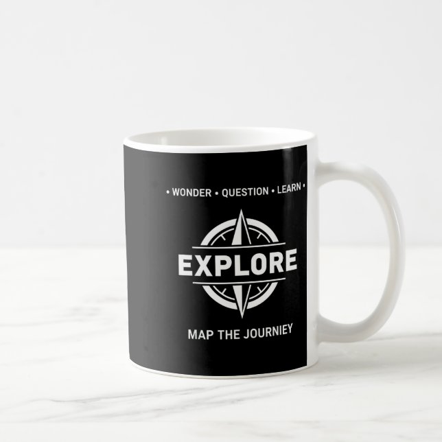 Mug Explore Wonder Question Learn Map The Journey  (Droite)