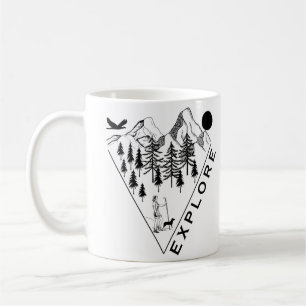 Mug Explorez le paysage de la forêt de pins