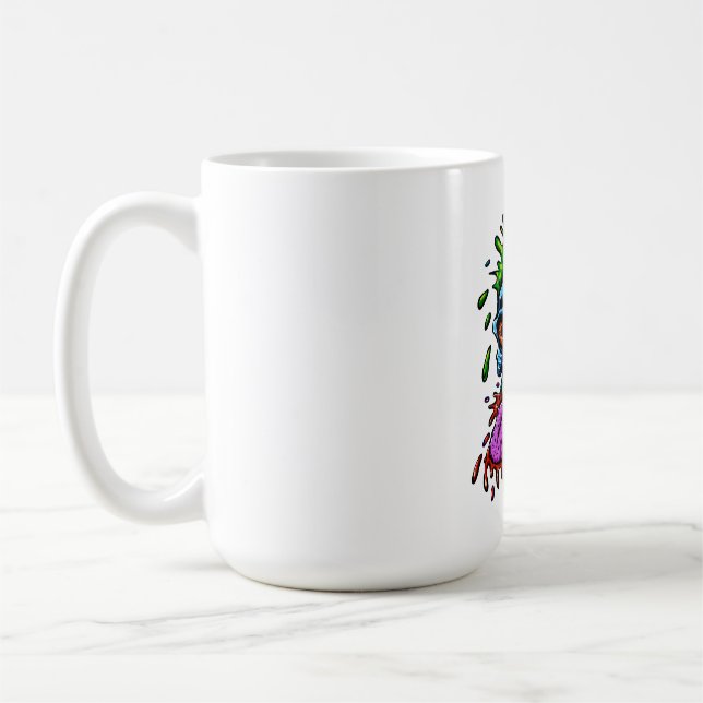 Mug Explosion de Crâne Colorée (Gauche)