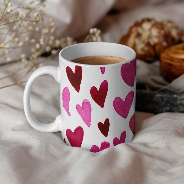 Mug Explosion du coeur du jour Valentines - rose et ro (Créateur téléchargé)
