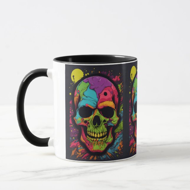 Mug Explosion psychédélique du crâne (Gauche)